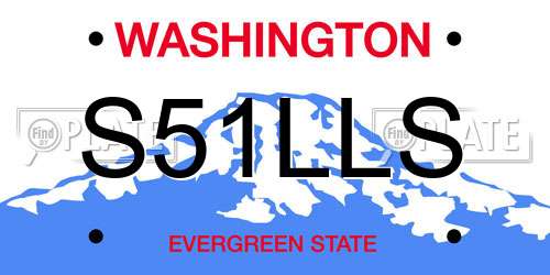 S51LLS Washington License Plate
