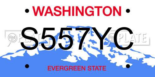S557YC Washington License Plate