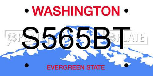 S565BT Washington License Plate