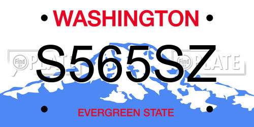 S565SZ Washington License Plate