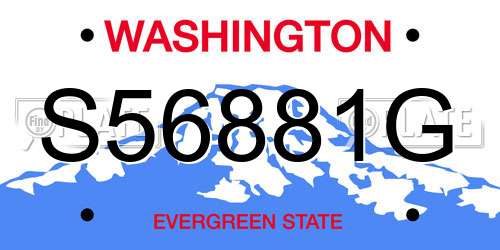 S56881G Washington License Plate