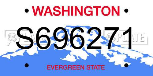 S696271 Washington License Plate