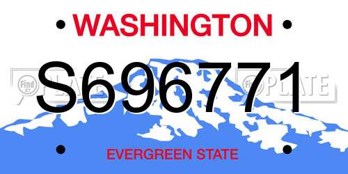 S696771 Washington License Plate