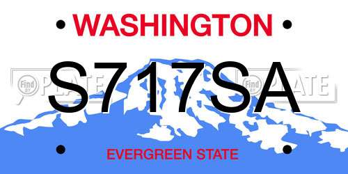 S717SA Washington License Plate