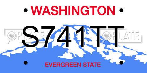 S741TT Washington License Plate