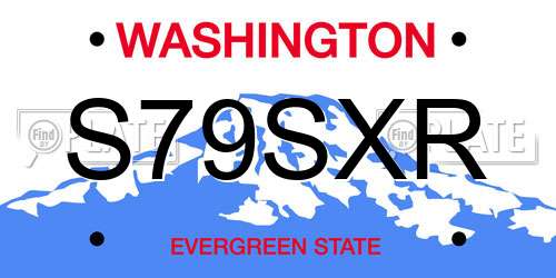 S79SXR Washington License Plate