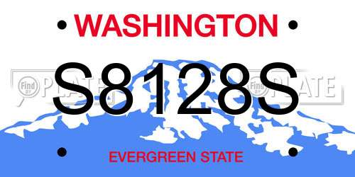 S8128S Washington License Plate
