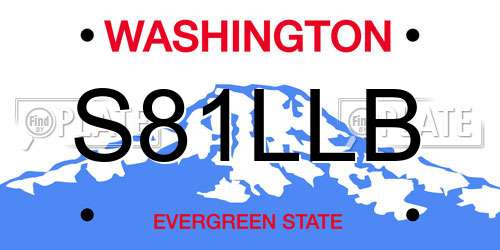 S81LLB Washington License Plate