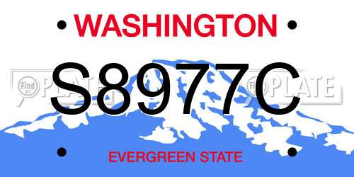 S8977C Washington License Plate
