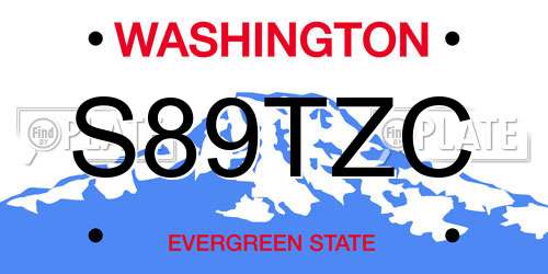 S89TZC Washington License Plate