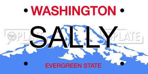SALLY Washington License Plate