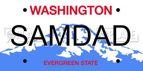 SAMDAD Washington License Plate