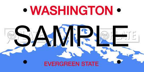 SAMPLE Washington License Plate