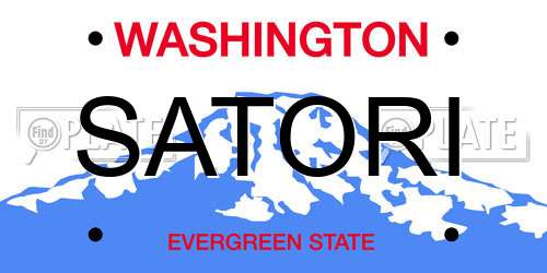 SATORI Washington License Plate