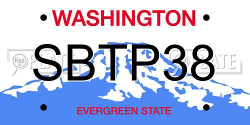 SBTP38 Washington License Plate
