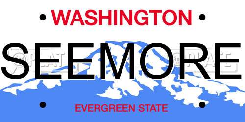SEEMORE Washington License Plate