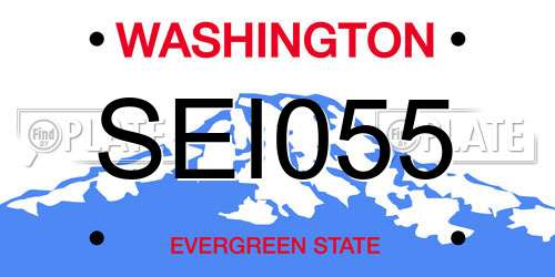 SEI055 Washington License Plate