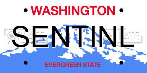 SENTINL Washington License Plate