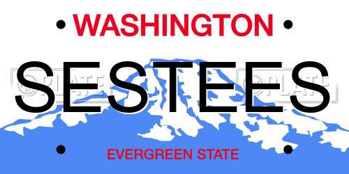 SESTEES Washington License Plate