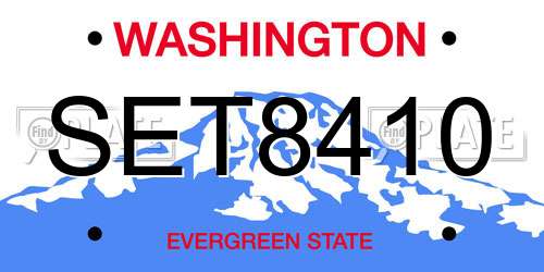 SET8410 Washington License Plate