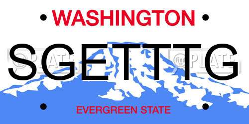 SGETTTG Washington License Plate