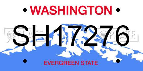 SH17276 Washington License Plate