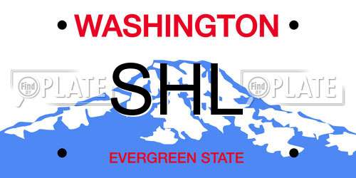 SHL Washington License Plate