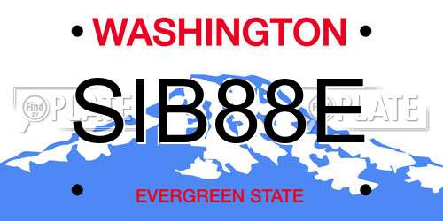SIB88E Washington License Plate
