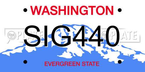 SIG440 Washington License Plate
