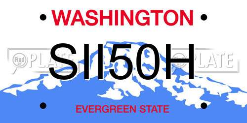 SII50H Washington License Plate