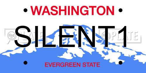 SILENT1 Washington License Plate