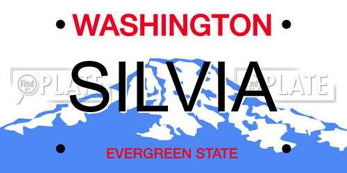 SILVIA Washington License Plate