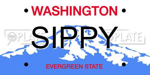 SIPPY Washington License Plate