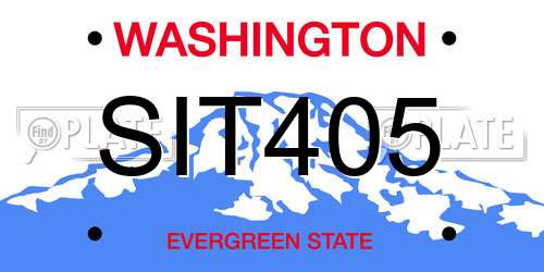 SIT405 Washington License Plate