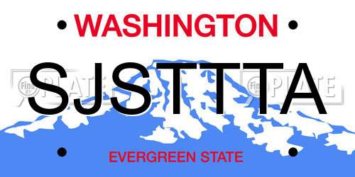 SJSTTTA Washington License Plate