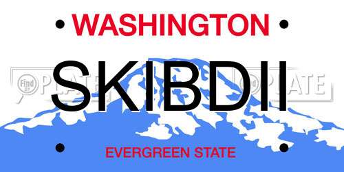 SKIBDII Washington License Plate
