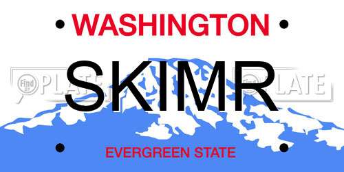 SKIMR Washington License Plate