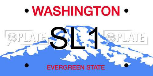 SL1 Washington License Plate