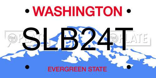 SLB24T Washington License Plate
