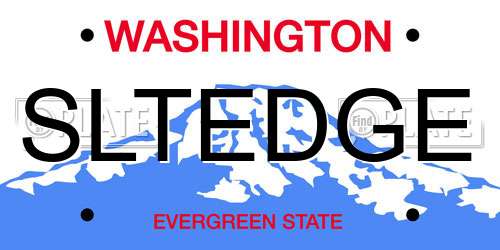 SLTEDGE Washington License Plate