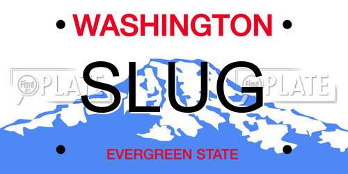 SLUG Washington License Plate