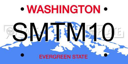 SMTM10 Washington License Plate
