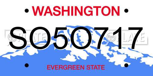 SO5O717 Washington License Plate