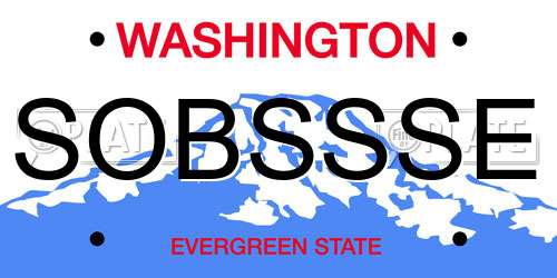 SOBSSSE Washington License Plate