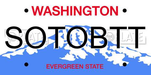 SOTOBTT Washington License Plate