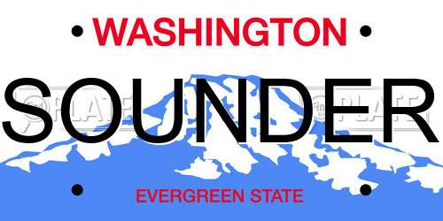 SOUNDER Washington License Plate