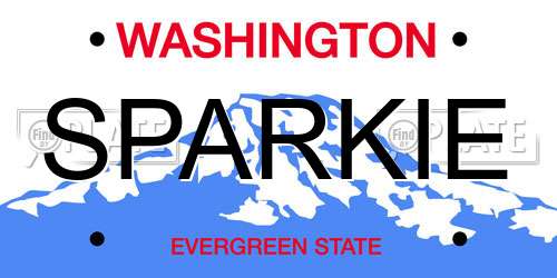SPARKIE Washington License Plate