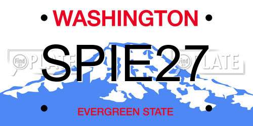 SPIE27 Washington License Plate
