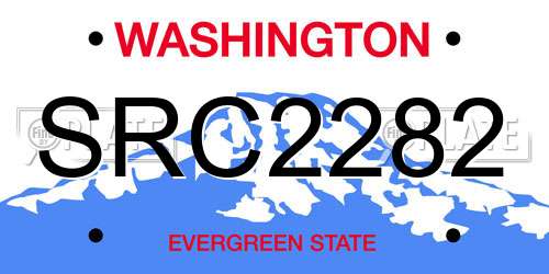 SRC2282 Washington License Plate