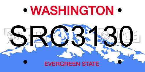 SRC3130 Washington License Plate